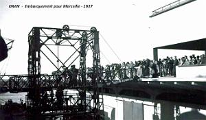 Oran - Port - Embarquement pour Marseille - 1937